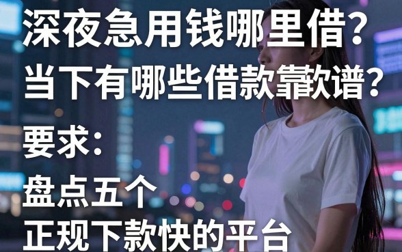 深夜急用钱哪里借？当下有哪些借款软件靠谱？盘点五个正规下款快的平台