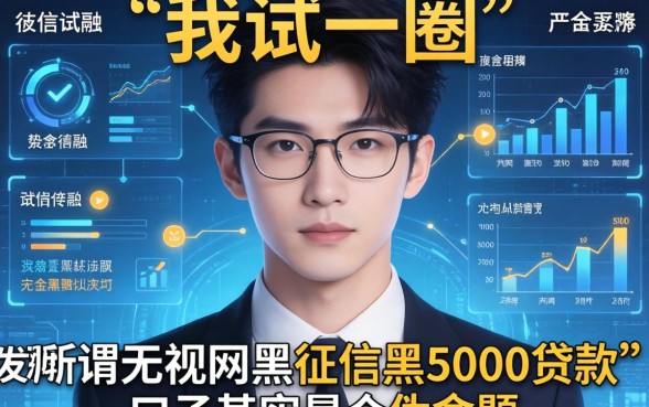 我试了一圈，发现所谓无视网黑征信黑5000贷款口子其实是个伪命题