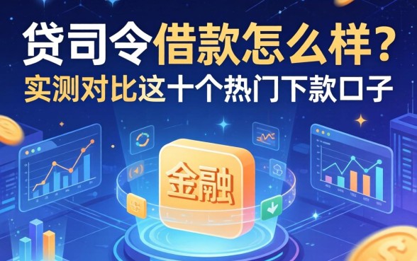贷司令借款怎么样？实测对比这十个热门下款口子