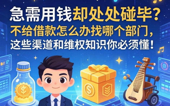 急需用钱却处处碰壁？不给借款怎么办找哪个部门，这些渠道和维权知识你必须懂！