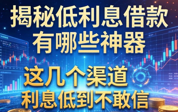 揭秘低利息借款有哪些神器，这几个渠道利息低到不敢信
