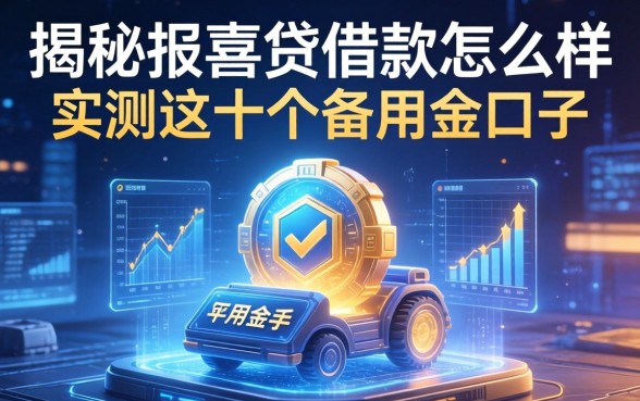 揭秘报喜贷借款怎么样，实测这十个备用金口子