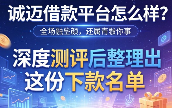 诚迈借款平台怎么样？深度测评后整理出这份下款名单