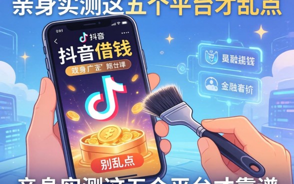 刷抖音看到借钱广告别乱点，亲身实测这五个平台才靠谱