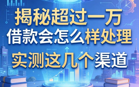 揭秘超过一万借款会怎么样处理，实测这几个渠道