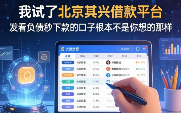 我试了北京宜兴借款平台，发现不看负债秒下款的口子根本不是你想的那样