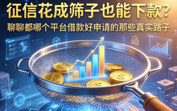 征信花成筛子也能下款？聊聊都哪个平台借款好申请的那些真实路子