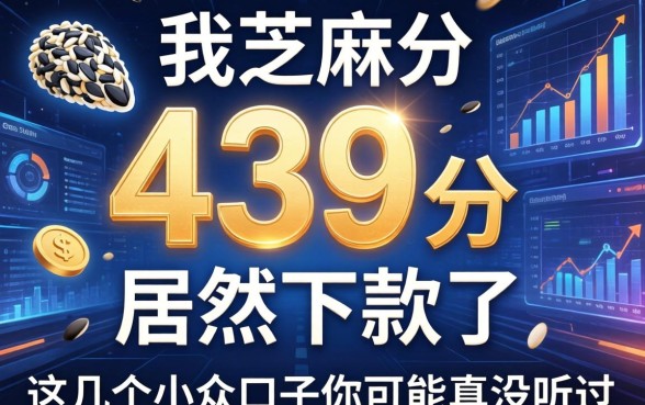 我芝麻分439分居然下款了，这几个小众口子你可能真没听过