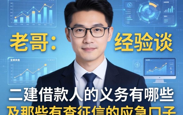 老哥经验谈：二建借款人的义务有哪些及那些不查征信的应急口子