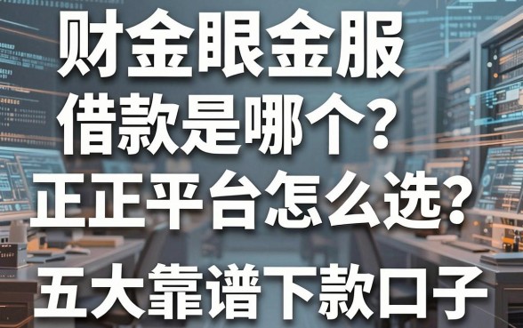 财金眼金服借款是哪个？正规平台怎么选？揭秘五大靠谱下款口子