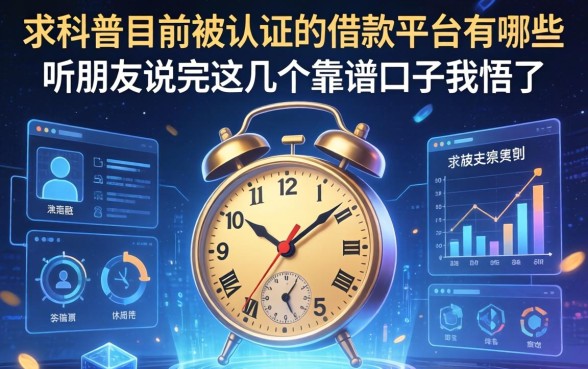 求科普目前被认证的借款平台有哪些？听朋友说完这几个靠谱口子我悟了