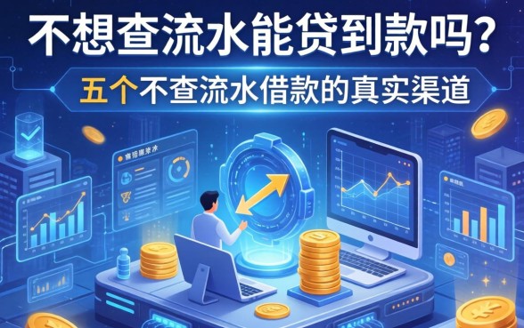 不想查流水能贷到款吗？分享五个不查流水借款的真实渠道