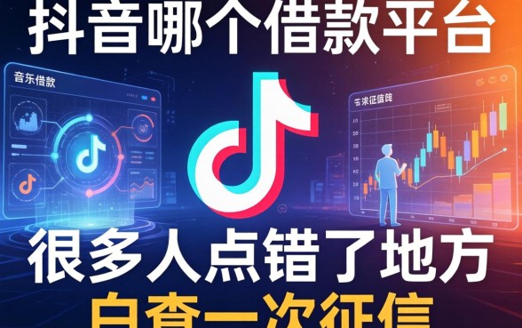 抖音属于哪个借款平台的？很多人点错了地方白查一次征信