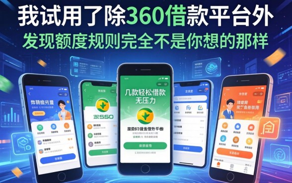 我试用了除360借款平台外的几款轻松借款无压力软件，发现额度规则完全不是你想的那样