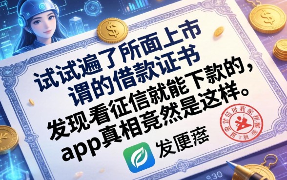我试遍了市面上所谓的借款凭证，发现不看征信就能下款的app真相竟然是这样