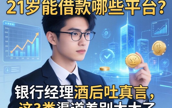 21岁能借款哪些平台？银行经理酒后吐真言，这3类渠道差别太大了
