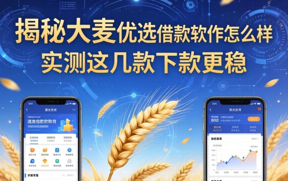 揭秘大麦优选借款软件怎么样，实测这几款下款更稳