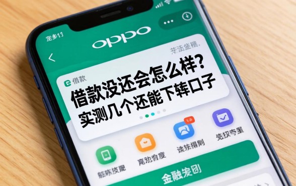oppo手机上借款没还会怎么样？实测几个还能下的口子