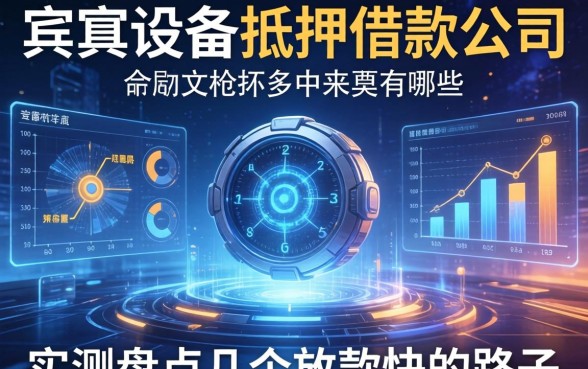 宾川设备抵押借款公司有哪些？实测盘点几个放款快的路子