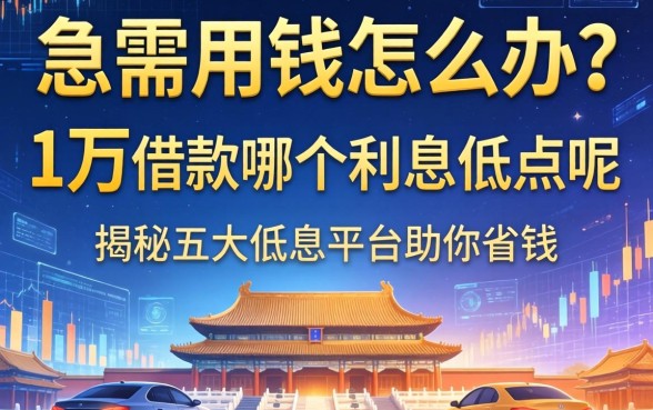 急需用钱怎么办？1万借款哪个利息低点呢？揭秘五大低息平台助你省钱