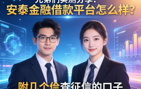 兄弟们实测分享：安泰金融借款平台怎么样？附几个不查征信的口子
