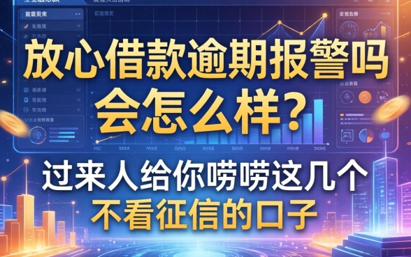 放心借款逾期报警吗会怎么样？过来人给你唠唠这几个不看征信的口子