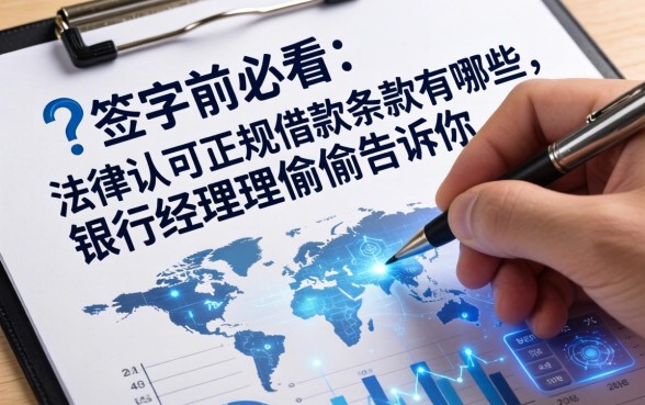 签字前必看：法律认可正规借款条款有哪些，银行经理偷偷告诉你