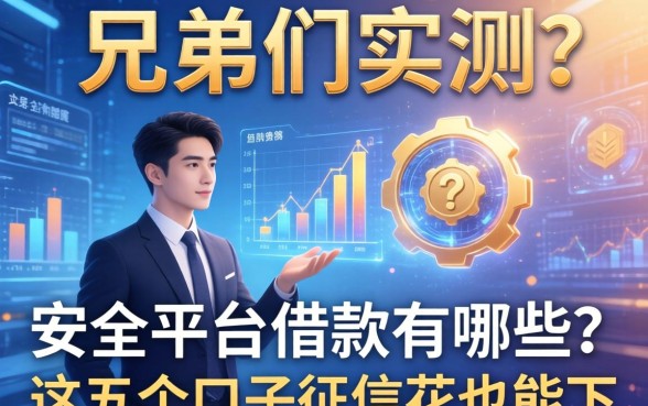 兄弟们实测：安全平台借款有哪些？这五个口子征信花也能下