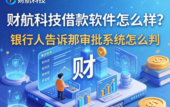 财航科技借款软件怎么样？银行人告诉你审批系统怎么判