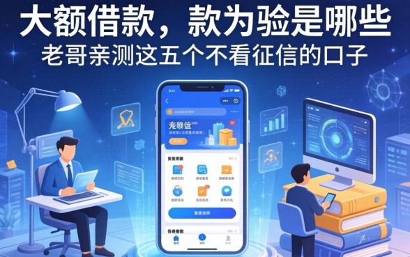 大额借款的软件是哪些？老哥亲测这五个不看征信的口子