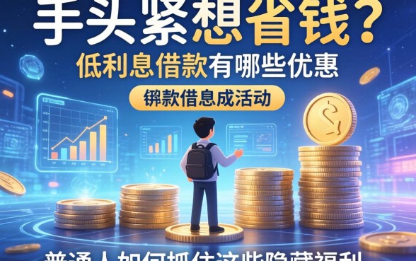 手头紧想省钱？低利息借款有哪些优惠活动，普通人如何抓住这些隐藏福利？