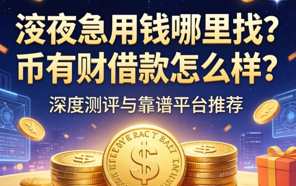 深夜急用钱哪里找？币有财借款怎么样？深度测评与靠谱平台推荐