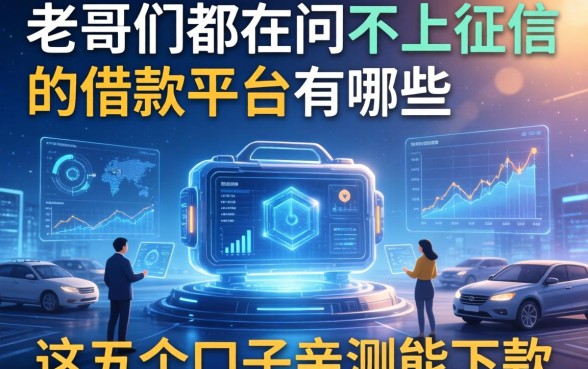 老哥们都在问不上征信的借款平台有哪些，这五个口子亲测能下款
