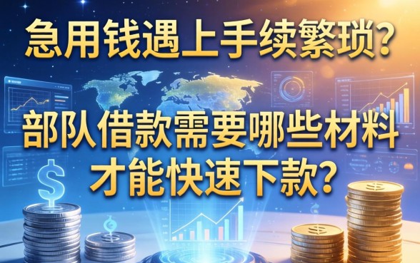 当急用钱遇上手续繁琐？部队借款需要哪些材料才能快速下款？