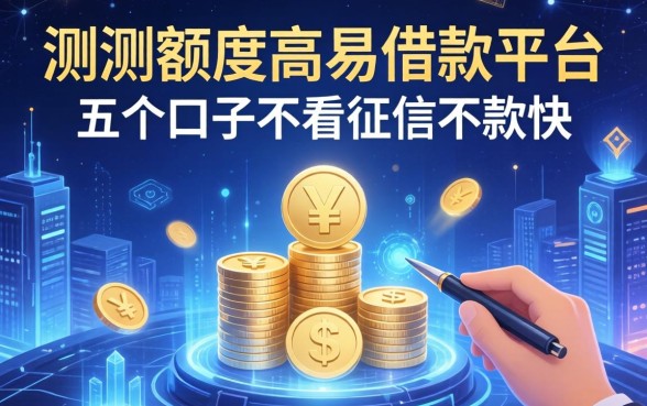 实测额度高易借款平台有哪些，这五个口子不看征信下款快