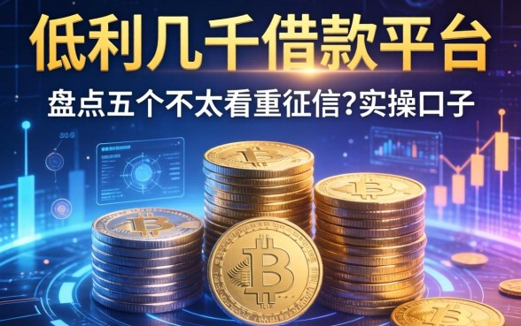 低利几千借款平台有哪些？盘点五个不太看重征信的实操口子