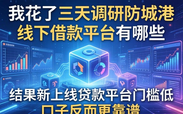 我花了三天调研防城港线下借款平台有哪些，结果新上线贷款平台门槛低口子反而更靠谱