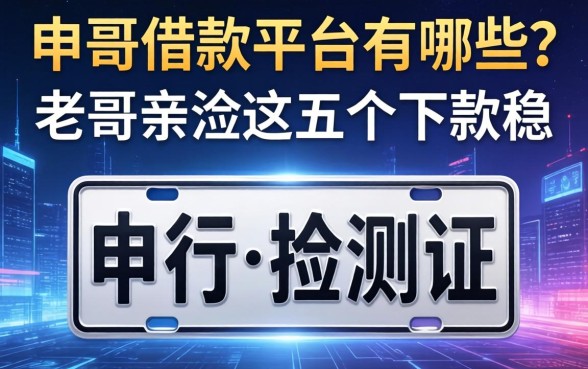 车牌借款平台有哪些？老哥亲测这五个下款稳