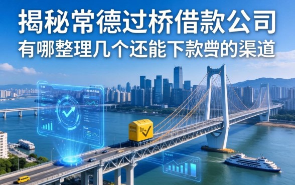 揭秘常德过桥借款公司有哪些，整理了几个还能下款的渠道