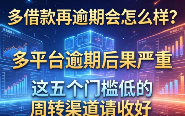 多借款再逾期会怎么样？多平台逾期后果严重，这五个门槛低的周转渠道请收好
