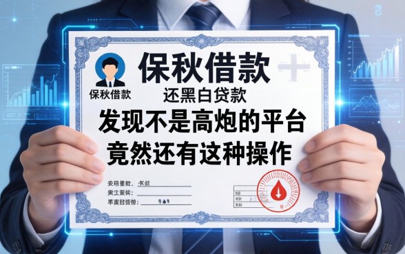 我拿着保单借款去还黑白贷款，发现不是高炮的平台竟然还有这种操作