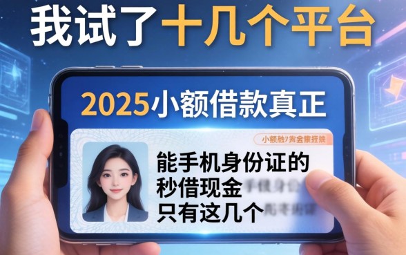 我试了十几个平台，发现2025小额借款真正能手机身份证秒借现金的只有这几个