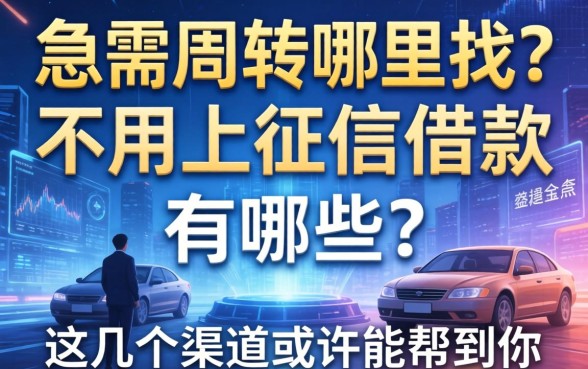 急需周转哪里找？不用上征信的借款有哪些？这几个渠道或许能帮到你