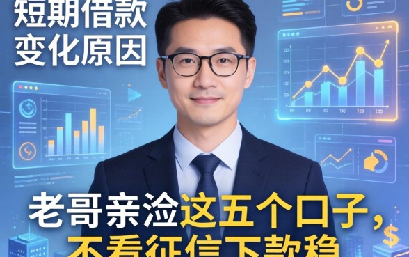 短期借款变化原因有哪些？老哥亲测这五个口子，不看征信下款稳