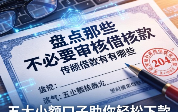 盘点那些不必要审核的借款凭证有哪些，五大小额口子助你轻松下款