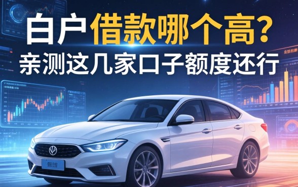 白户借款哪个高？亲测这几家口子额度还行