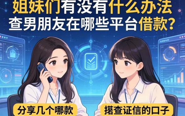 姐妹们有没有什么办法查男朋友在哪些平台借款？分享几个不查征信的口子
