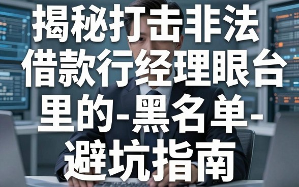 揭秘打击非法借款平台有哪些：银行经理眼里的-黑名单-和避坑指南