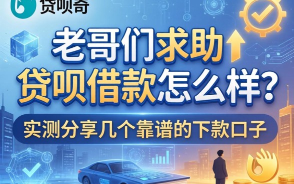 老哥们求助，贷呗借款怎么样？实测分享几个靠谱的下款口子
