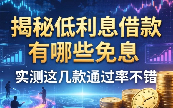 揭秘低利息借款有哪些免息，实测这几款通过率不错